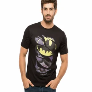 batman ripped half sleeve tshirt front view