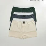 cotton league boxer shorts pack 3 front view