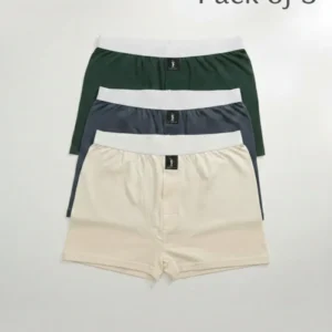 cotton league boxer shorts pack 3 front view