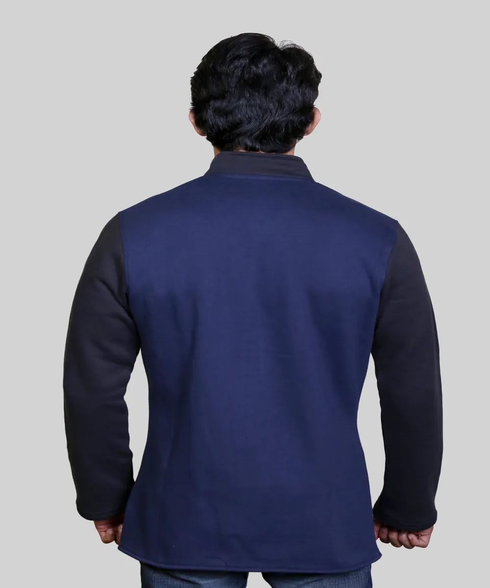 Men Knitted Fleece Coat Back Design