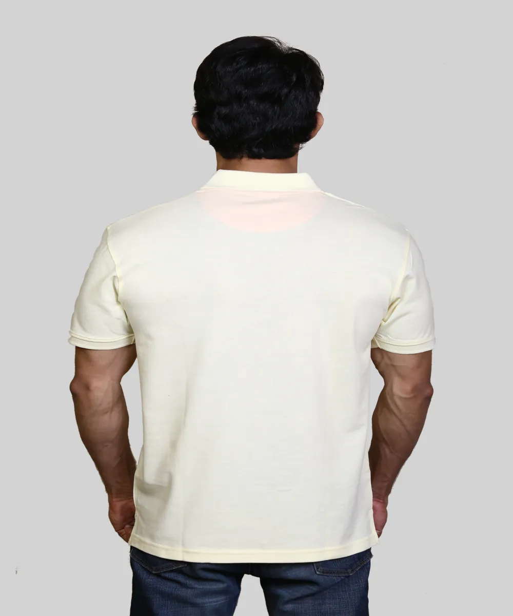 mens classic polo shirt cotton back view