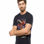 superman shattered half sleeve tee front view