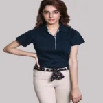Women Denim Jeggings with Belt Front View Skin