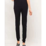Women Denim Cotton Lycra Jeggings – Plain Black Stretch Fit
